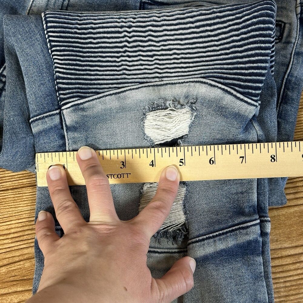 Reason Denim Jeans Distressed Mulberry Moto Jeans Men’s Size 40 Hand Crafted - Picture 13 of 16
